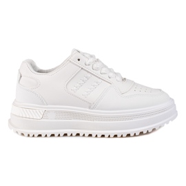 Women's sports shoes Shelovet thick sole sneakers white