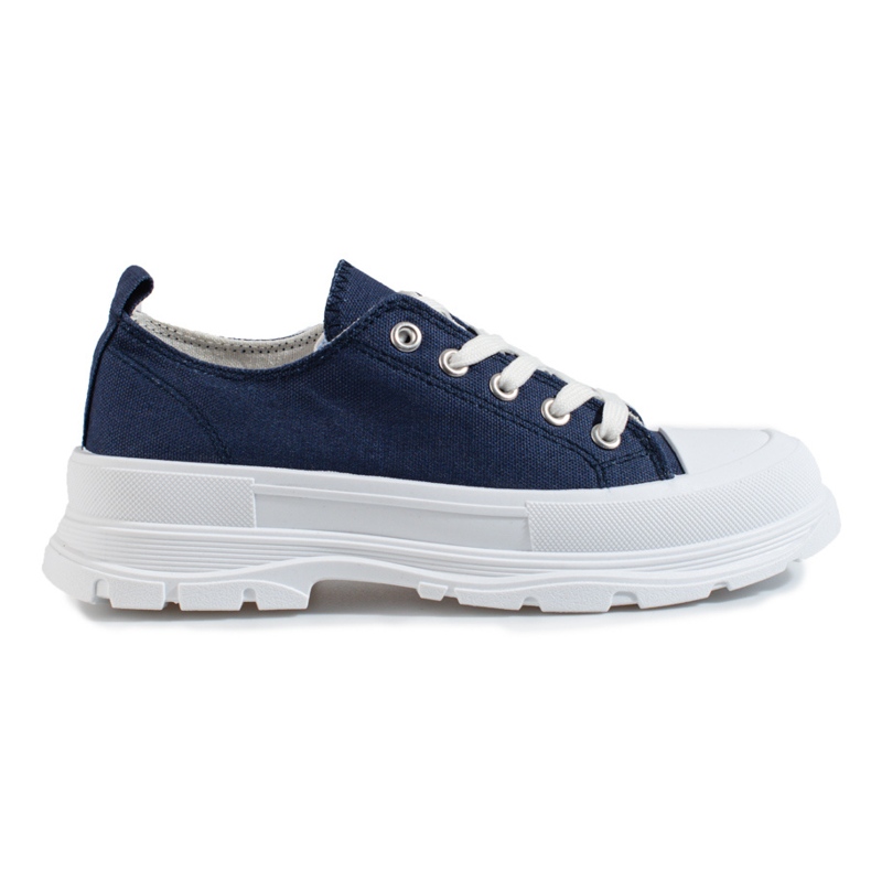 Women's Shelovet jeans platform sneakers blue