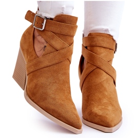 Women's Suede Camel Dennise Cowboy Boots brown