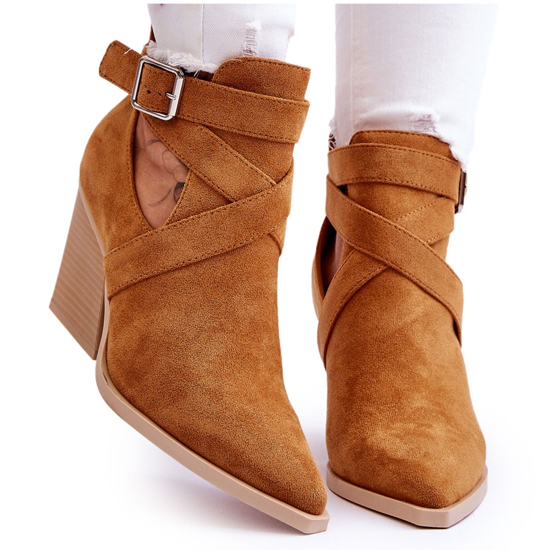 Women's Suede Camel Dennise Cowboy Boots brown