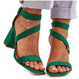FB2 Women's Suede High Heel Sandals Green Lanes FB2 Women's Suede High Heel Sandals Green Lanes