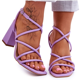 Classic High Heel Sandals Purple Lucetta