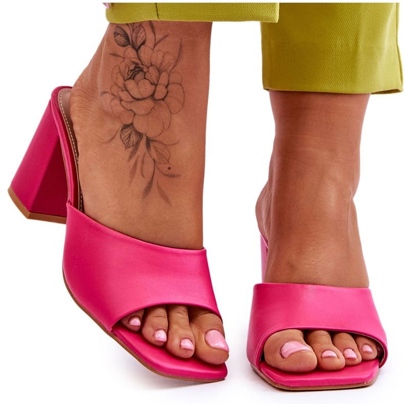 FJ1 Women's Leather Classic Slippers Fuchsia Loara pink