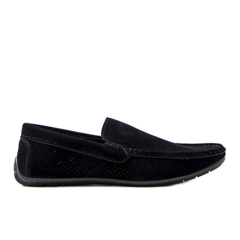 News Black men's loafers with perforation Laberge