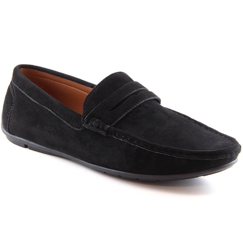 Men's black suede slip-on moccasins McKeylor 2259