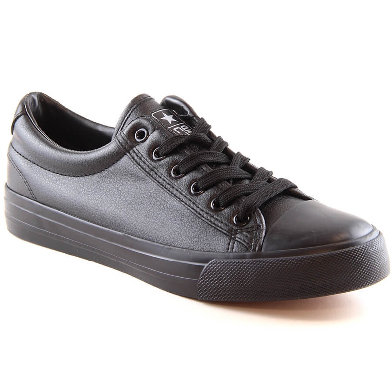 News 1200 men's black leatherette sneakers