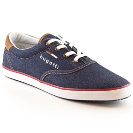 Comfortable men's denim sports shoes Bugatti LL153143 blue Comfortable men's denim sports shoes Bugatti LL153143 blue