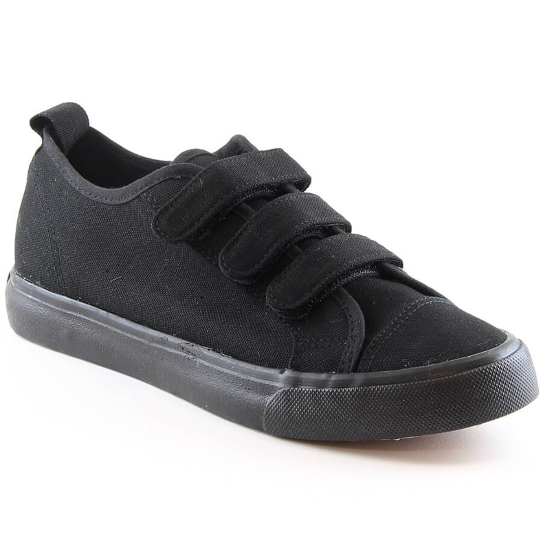 Velcro sneakers all black Atletico 19759 Velcro sneakers all black Atletico 19759