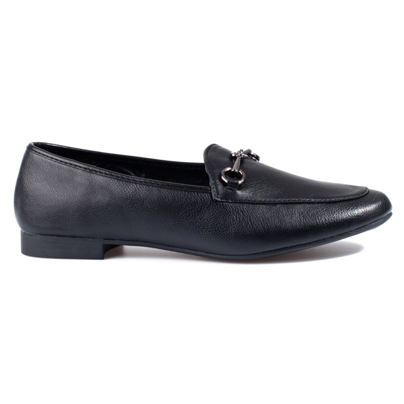 VINCEZA women's black loafers