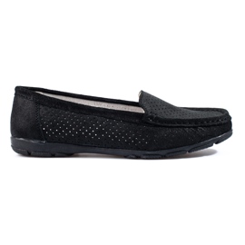 Vinceza women's black leather loafers Vinceza women's black leather loafers