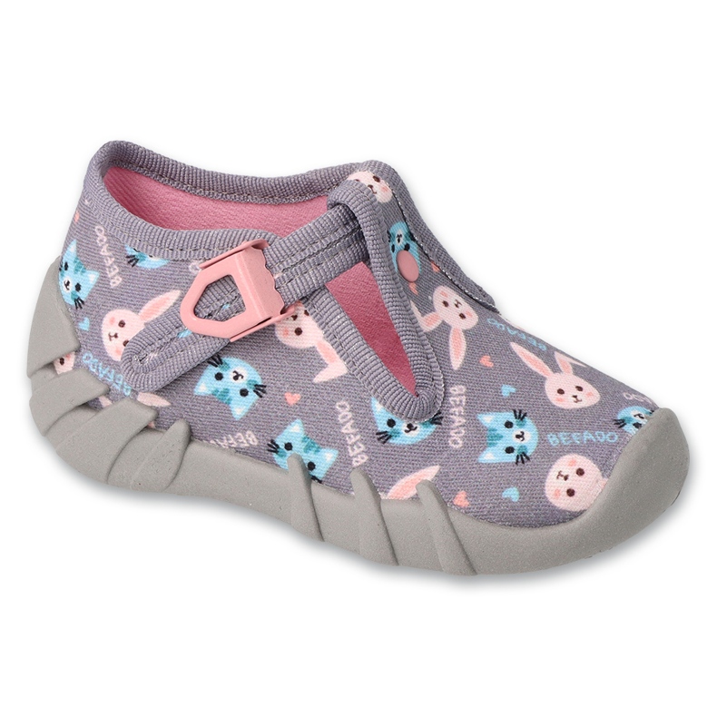 Befado children's shoes 110P473 pink grey Befado children's shoes 110P473 pink grey