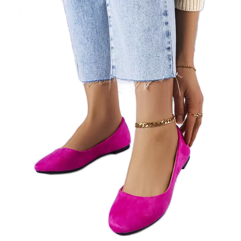 Pink eco-suede ballerinas from Donatien