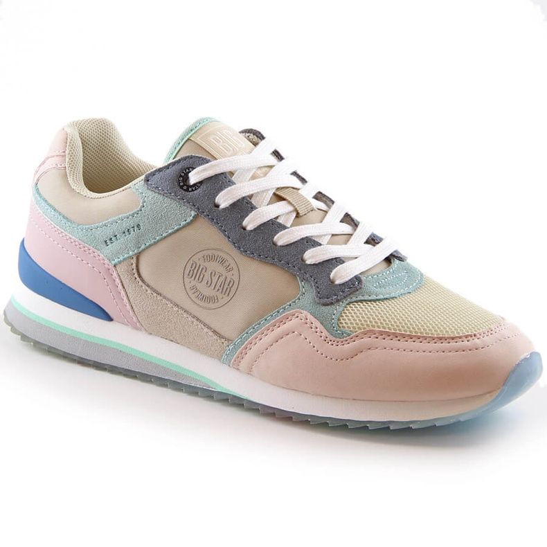 Leather sports shoes for women sneakers Big Star LL274347 multicolored