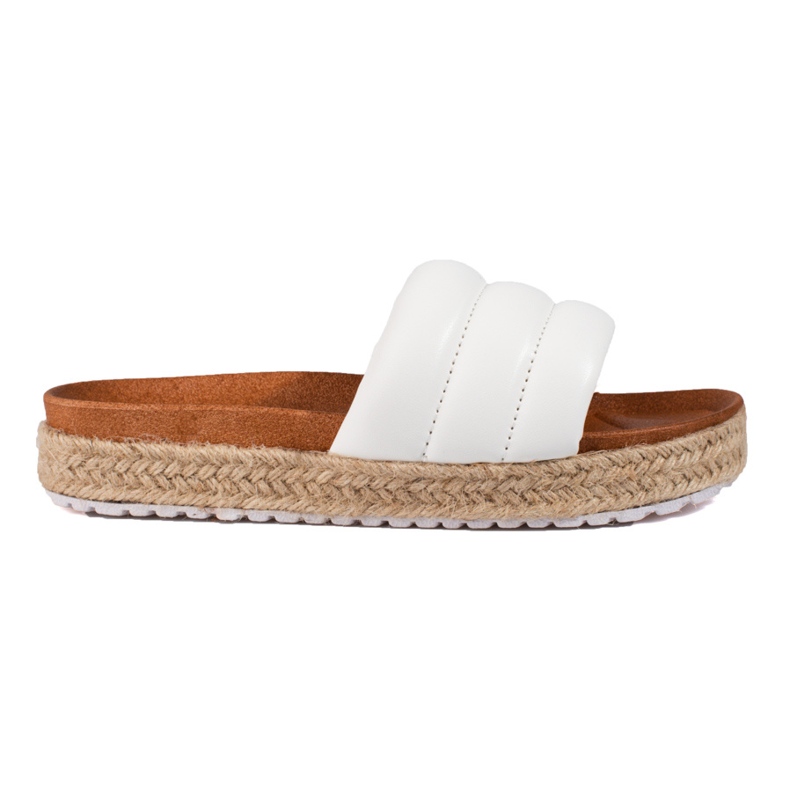 Women's espadrilles on a thick sole Vinceza white