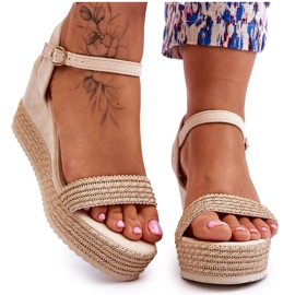 Classic Women's Wedge Sandals Beige Malmo brown