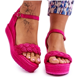 FB2 Classic Fuchsia Denisse Suede Wedge Sandals pink FB2 Classic Fuchsia Denisse Suede Wedge Sandals pink
