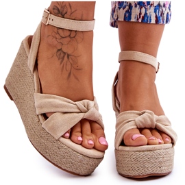 Women's Wedge Sandals Beige Kendall brown Women's Wedge Sandals Beige Kendall brown