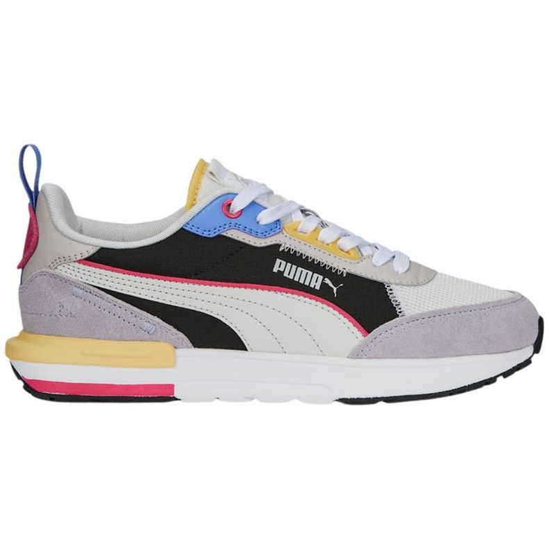 Puma R22 shoes beige-black-purple 383462 24 multicolored