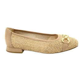 Women's ballet flats Caprice 9-22503-20 311 Bark Comb beige