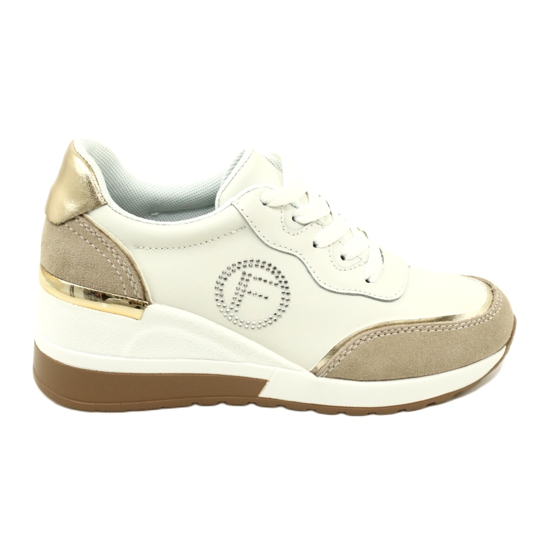 Filippo DP4660/23 WH BE women's sports lace-up shoes White and Beige