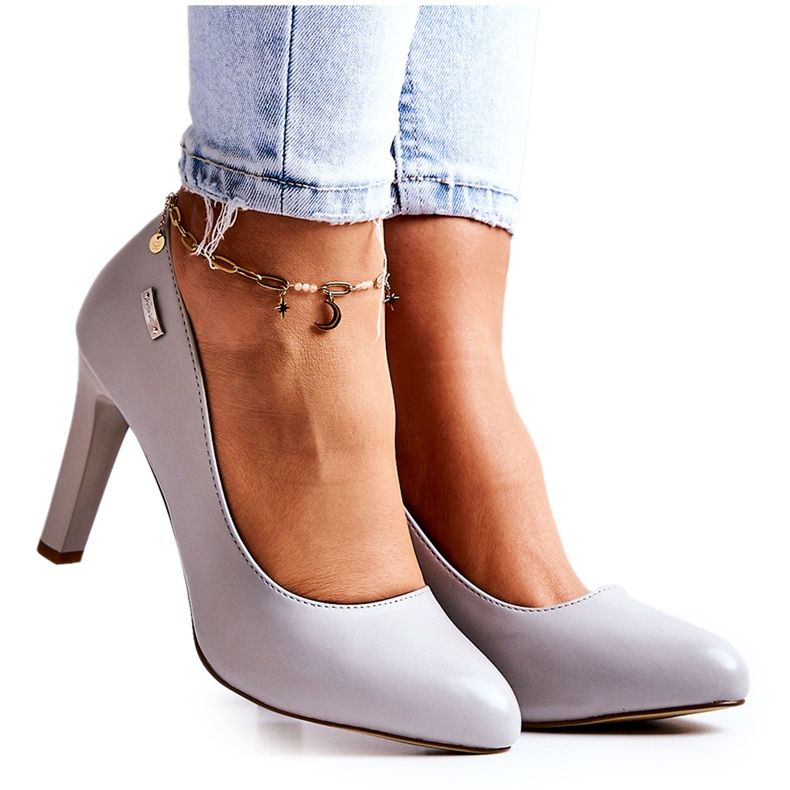 Women's pumps On a Heel Gray Sergio Leone Campbell grey
