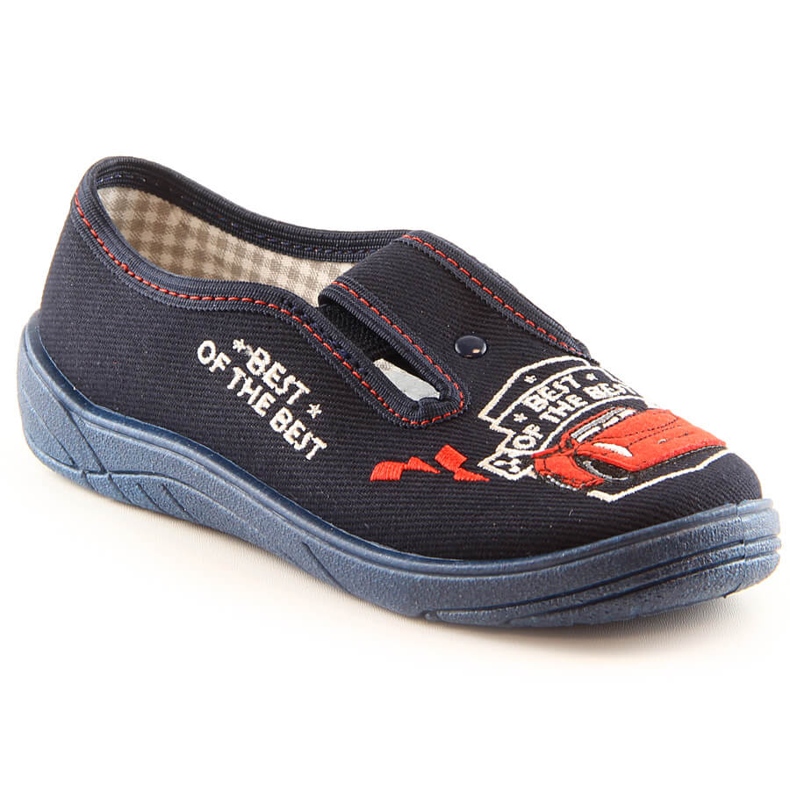 Navy blue Nazo N017DKW boys slippers for kindergarten