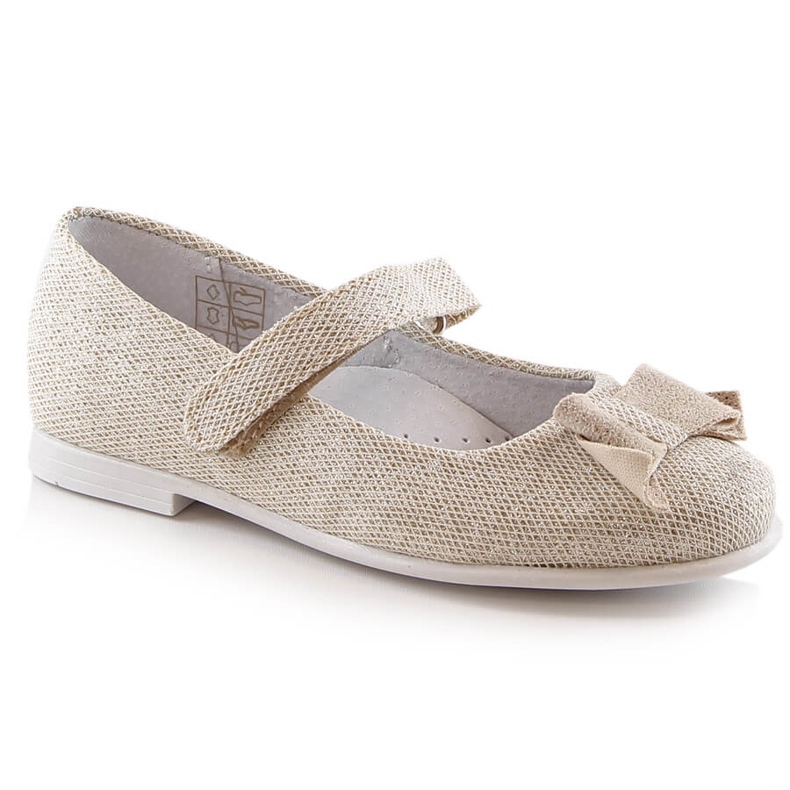 Girls ballerinas shiny with velcro gold Kornecki 6802 golden Girls ballerinas shiny with velcro gold Kornecki 6802 golden