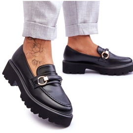 Women's Leather Loafers Black Camerin
