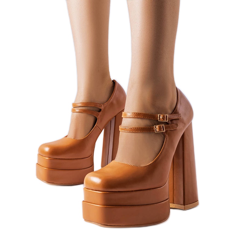 Brown high heel pumps from Chouinard Brown high heel pumps from Chouinard