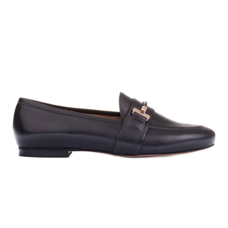 Marco Shoes Gold embellished loafers black
