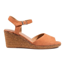 Brown wedge sandals by W. Potocki Brown wedge sandals by W. Potocki