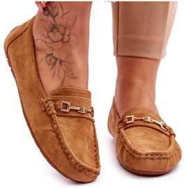 Suede Loafers With Brown Eleina Ornament