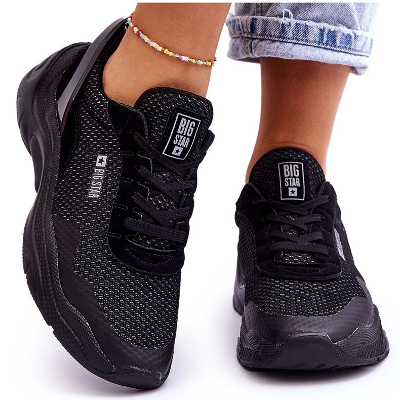 Women's Fabric Sports Shoes Memory Foam System Big Star LL274A065 Black
