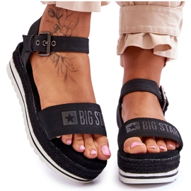 Women's Comfortable Platform Sandals Big Star LL274870 Black