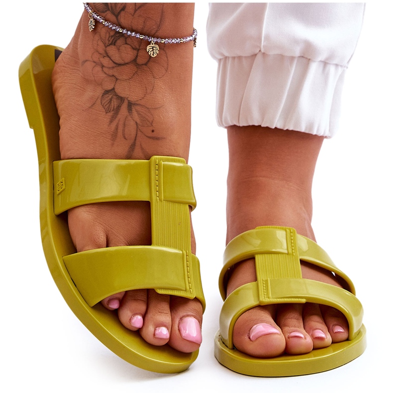 Fashionable Vegan Slippers ZAXY JJ285261 Green