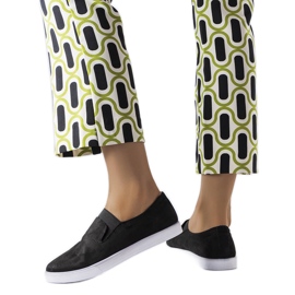 Black eco-suede sneakers from Jamal