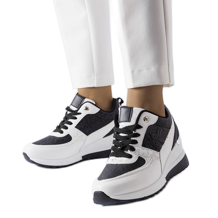 Nike wedge sneakers clearance black and white