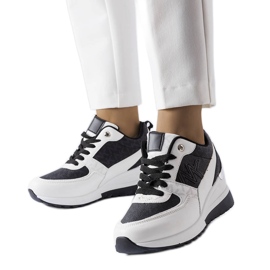 BM Black and white wedge sneakers from Gaetane