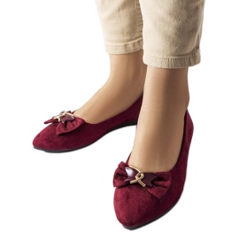 Jetté maroon pointed toe ballerinas red Jetté maroon pointed toe ballerinas red