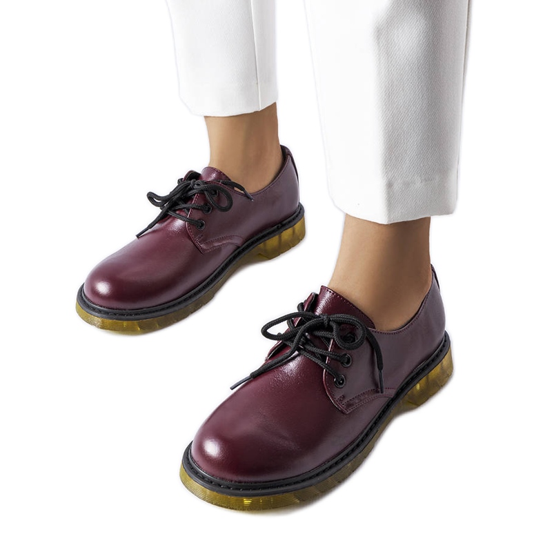 BM Burgundy Parfait bovver boots red