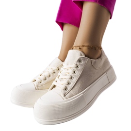 BM Beige platform sneakers from Agathe