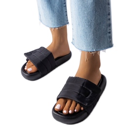 BM Black slippers with velcro from Aleron BM Black slippers with velcro from Aleron