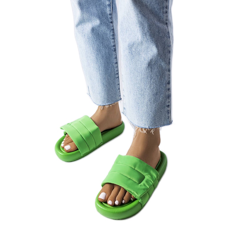 BM Green Velcro slippers from Aleron