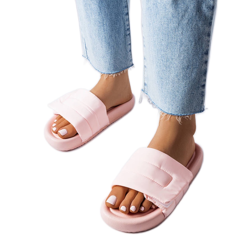 BM Pink Velcro slippers from Aleron