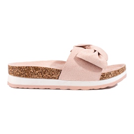 Vinceza pink women's slippers on the platform