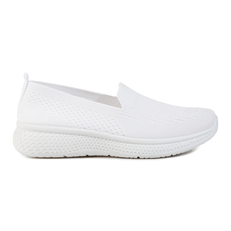 Women's slip on fabric with a thick sole Black Shelovet white