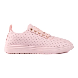 Women's openwork pink Shelovet sneakers