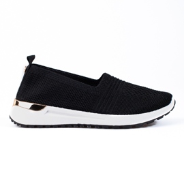 Women's Shelovet black openwork sneakers
