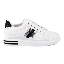 Shelovet women's sneakers on a high platform white Shelovet women's sneakers on a high platform white