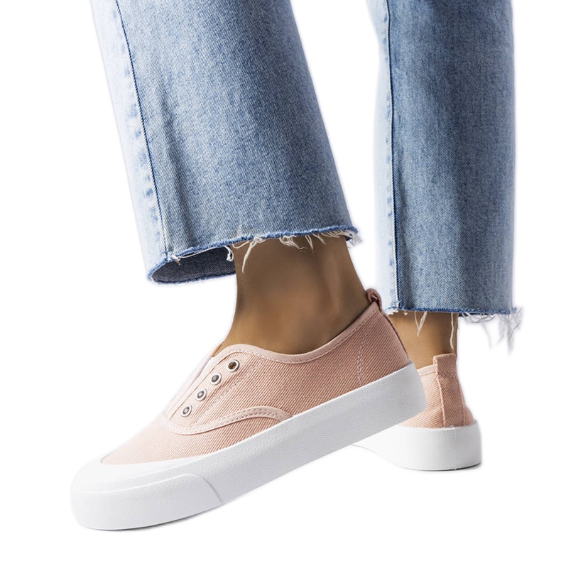Pink slip-on sneakers from Rabican